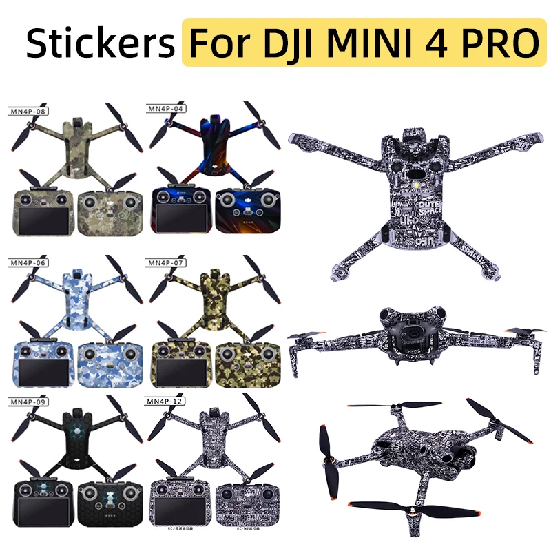 For DJI Mini 4 Pro Drone RC 2/RC-N2 Remote Controller Sticker Waterproof Anti-scratch Protect Film Personalized Refit Accessory