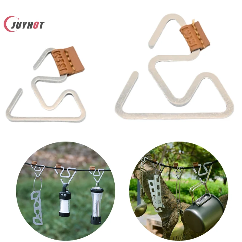 S-Shaped Outdoor Camping Hanging Buckle Travel Survival Stainless Steel Lantern Stand Hooks Safety Clip Picnic BBQ Supplies