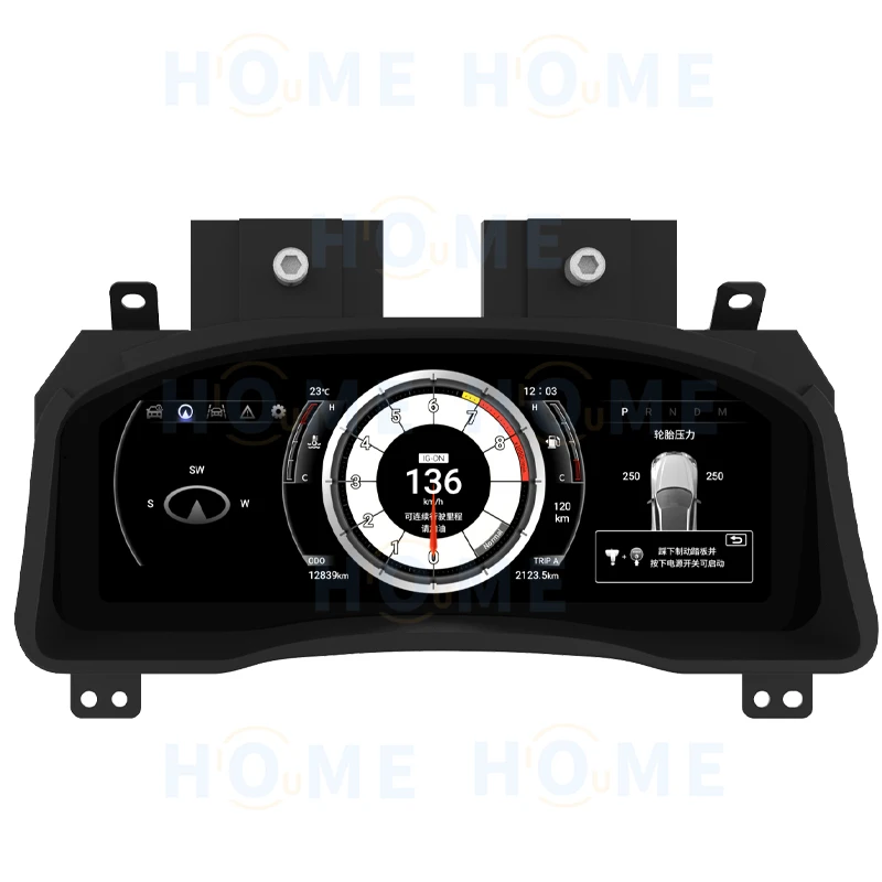 For 12.3-inch Linux System LCD Digital Dashboard for Toyota Prado 2004-2009 Virtual Cockpit Display Interior Retrofit Kit