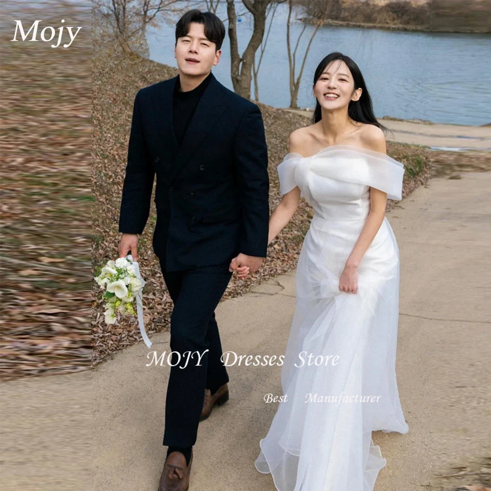 

Mojy Elegant Mermaid Wedding Dress With Small Train Classic Strapless Long Bridal Dresses 2024 New Simple Wedding Dresses Custom