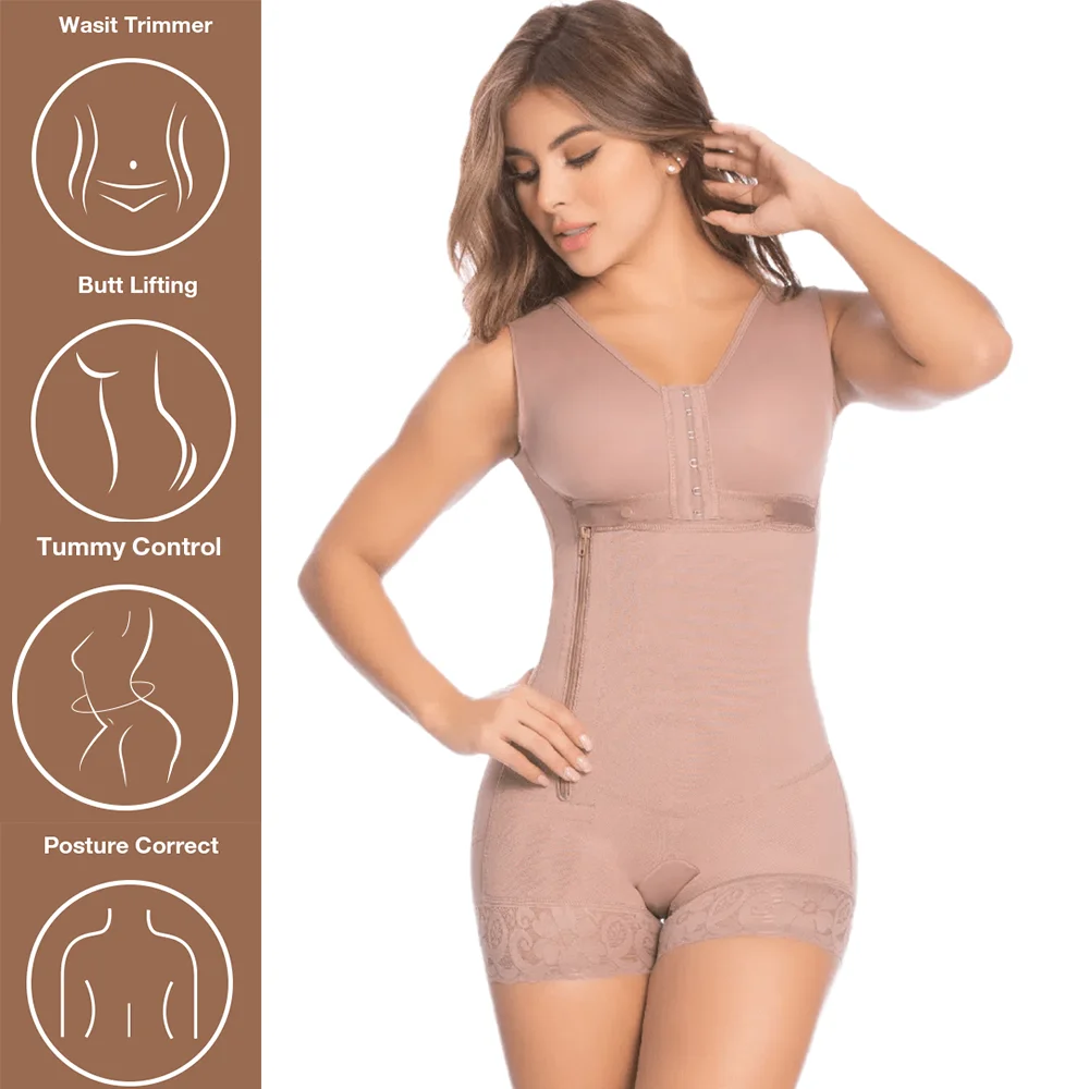 Seamless Bodysuit Shapewear for Women Abdominal Shaping and Bust Gathering Corset Postpartum Recovery Rosybrown Full Body Shaper