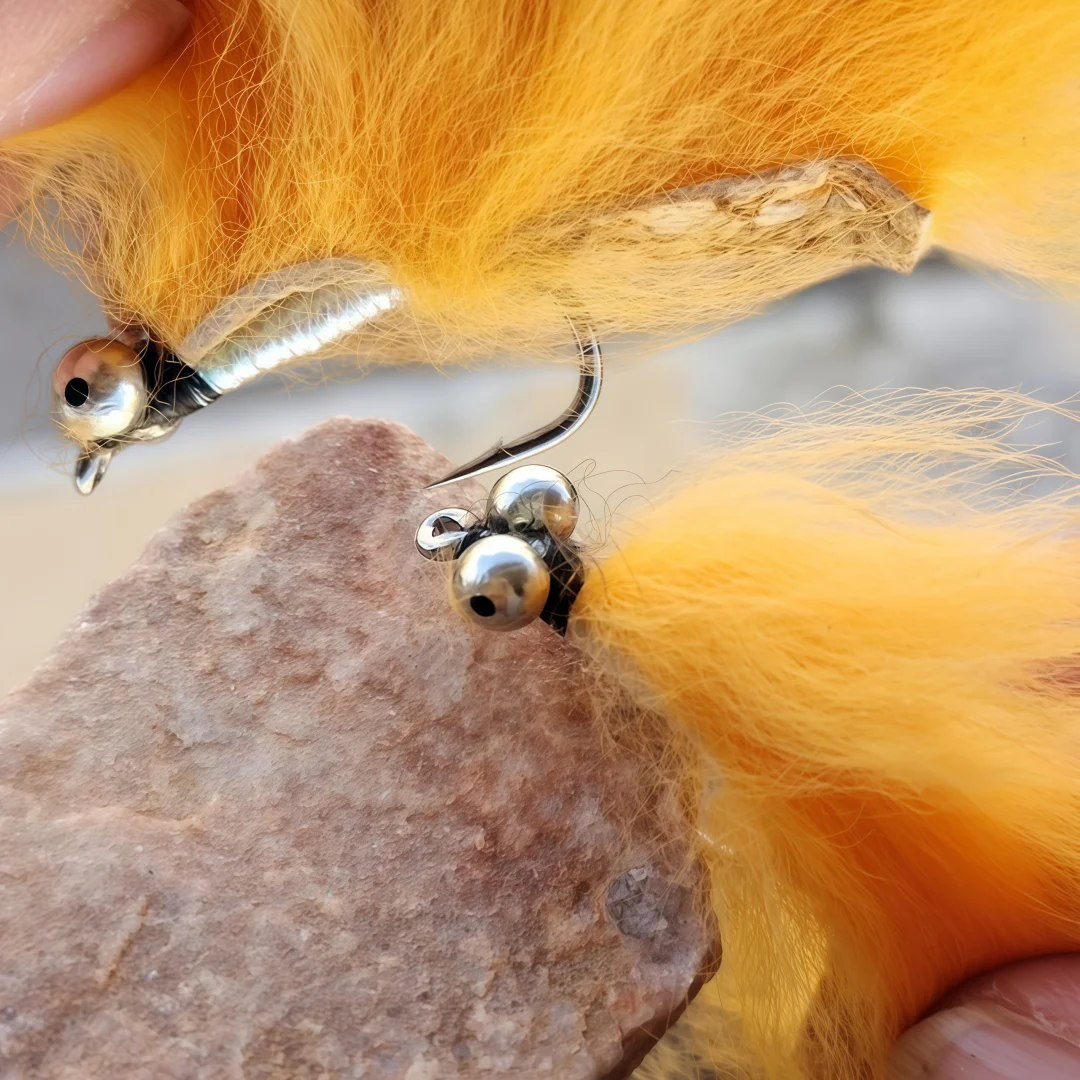 5 Stück Zonker Streamer Fliegen mit 3D-Augen, Angelköder für Barsch, Forelle, Lachs, Salzwasser- und Süßwasser-Kunstköder zum Fliegenfischen – Detail 5