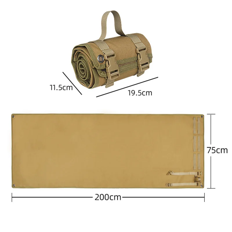 Tactical Prone Shooting Mat Foldable Molle Hanging Outdoor Airsoft Shooting Mat Camping Hunting Aiming Asist Moisture-proof Pad