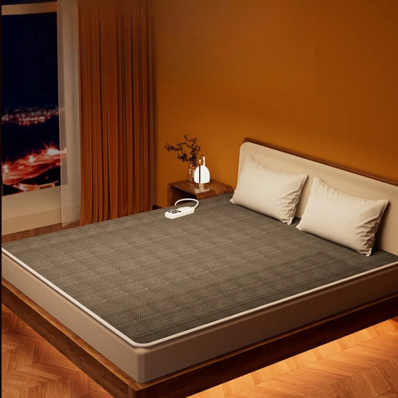 Temperature Adjustable Electric Blanket,Waterproof Mite Removal Heated Mattress Pad,Anti-slip Warm Heating Blanket