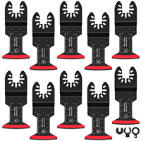 3-10Pcs Bi-Metal Oscillating Saw Blades Multitool Blades Wear Resistant Oscillating Blades with 3 Spacer Semi-Circle Cutting