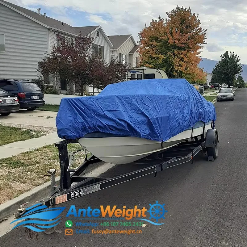 17ft 19ft 21ft 23ft Winter 600D Oxford Canvas Fabric Heavy Duty Waterproof Marine Fishing Car Boat Cover