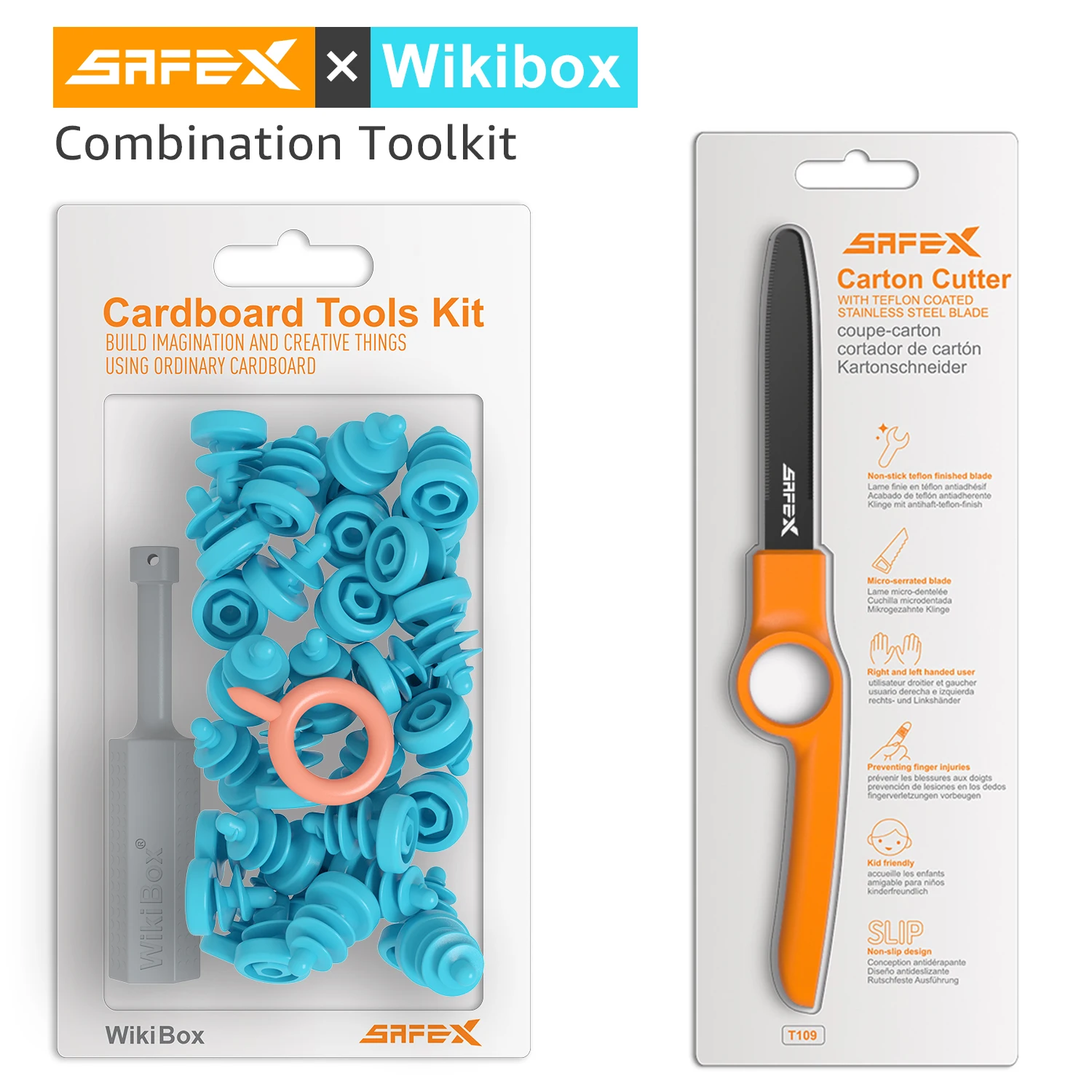 SafeX x Wikibox Carton Connection Buckle Kids Maker STEM Science Toys staem Creative Carton Handmade DIY Holiday Gifts