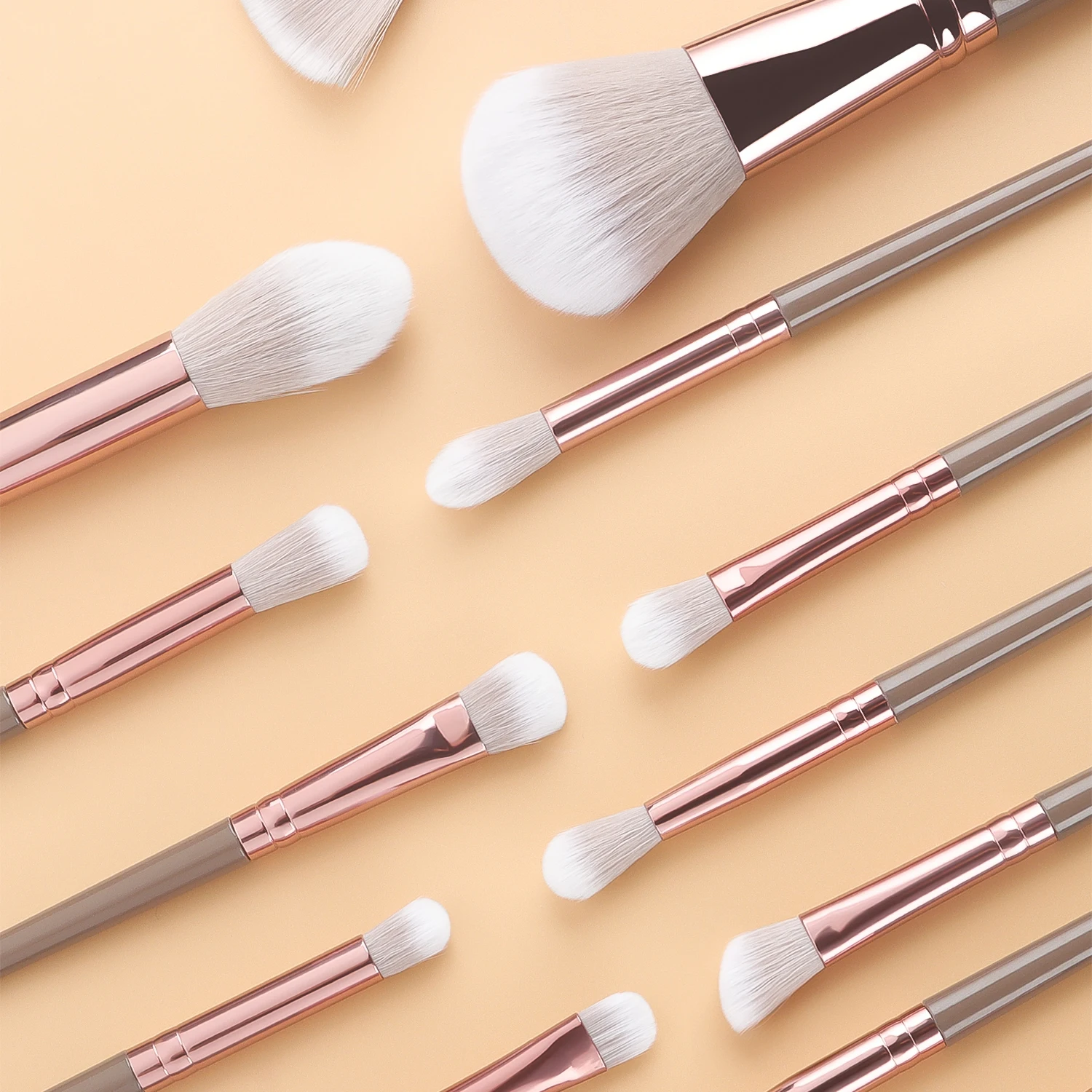 20 pçs pincéis de maquiagem conjunto sombra de olho fundação feminino cosméticos pó solto blush mistura beleza corretivo escova compõem ferramenta