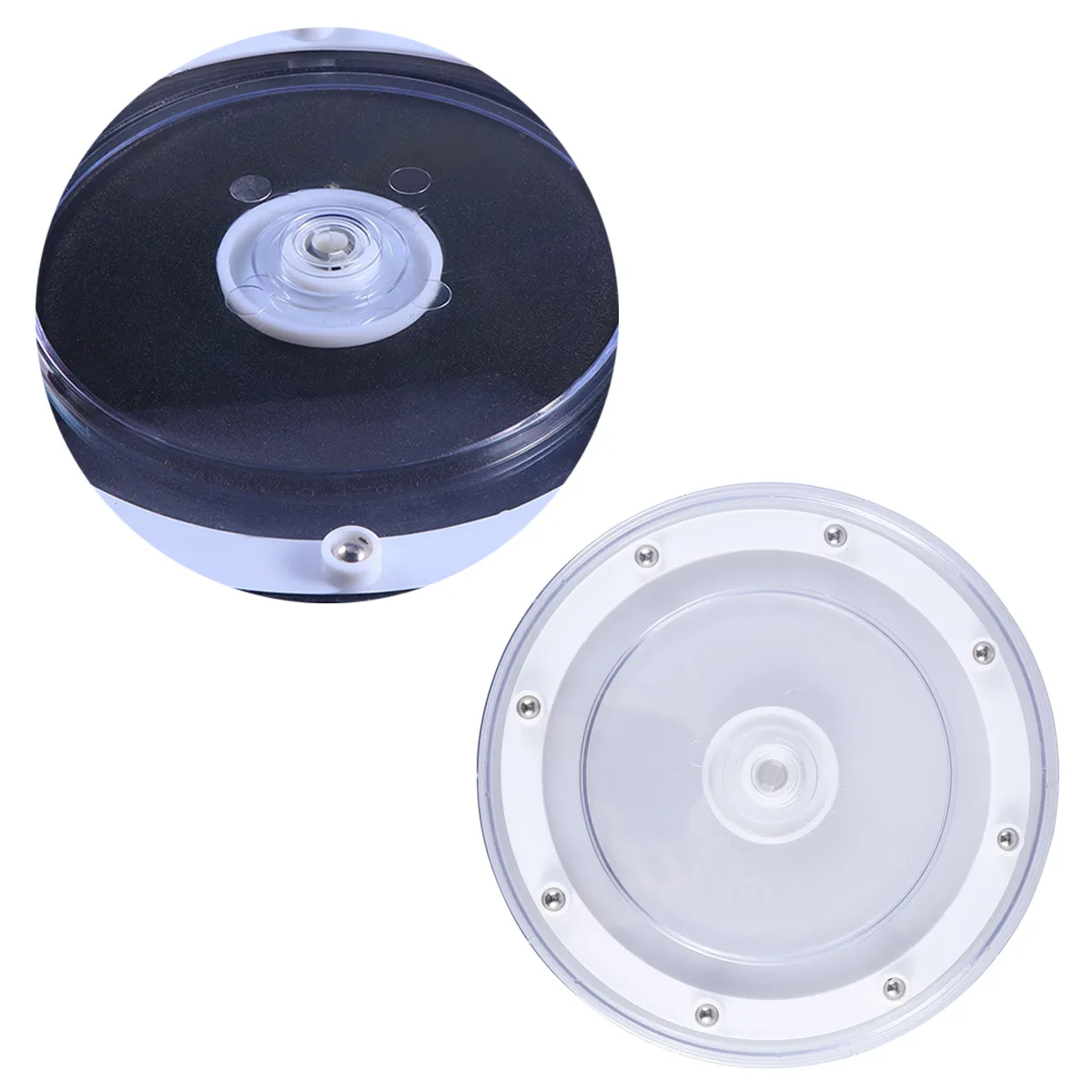 

9 Inches Multifunctional Turntable Acrylic Tray Smooth Rotation Lipped Cabinet Organizer Storage Decor