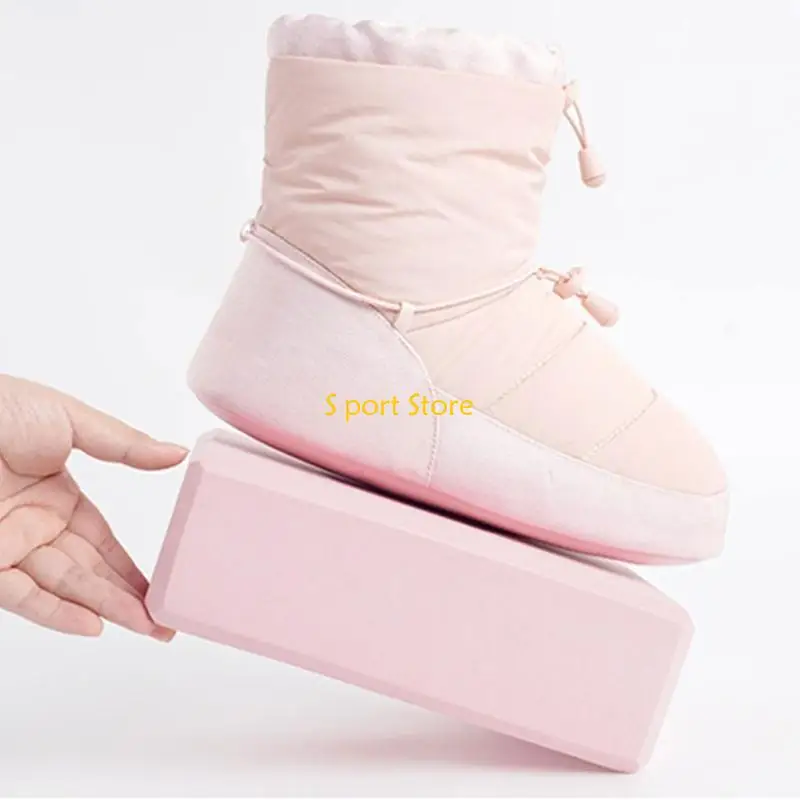 

U2JB Women Ballet Shoes Warms Up Booties Winter Dance Boot Soft Nonslip Warm Boot