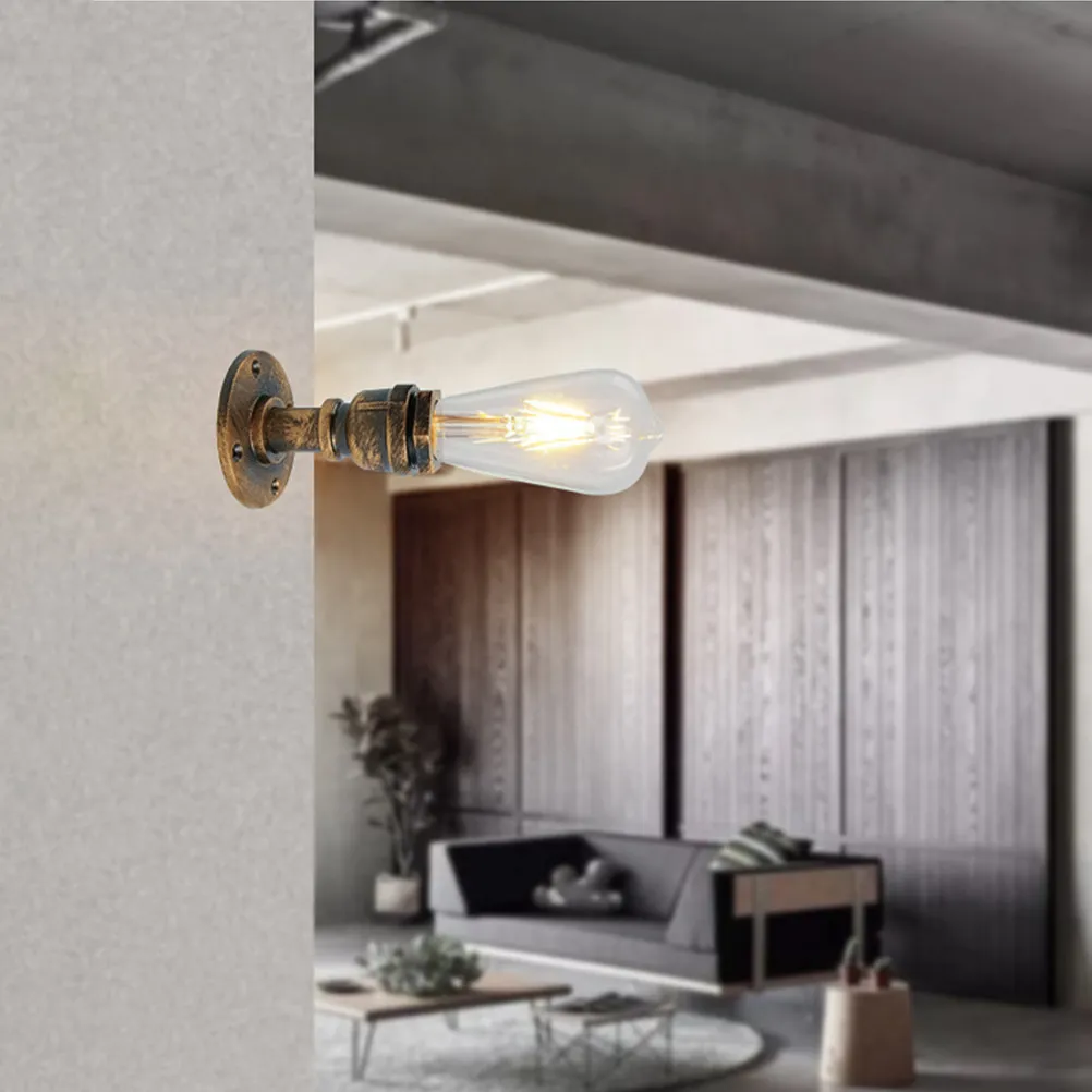 

Retro Iron Wall Lamp Vintage Wall Mounted Bedside Sconce for Corridor Bathroom Vanity Mirror Lighting Fixtures