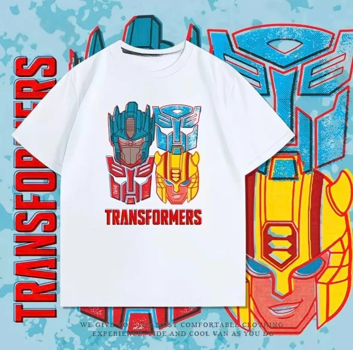 

Transformers 2025-26 Summer Autobots Graphic 100% Cotton Print Hasbro Brand Children Unisex T-shirt Loose Breathable Casual Y2k.