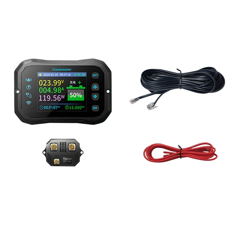 TOP Wifi Coulomb Meter- Power Volt-Ammeter For Lithium & Lead Acid Batteries, RV Battery Capacity Indicator & Monitor