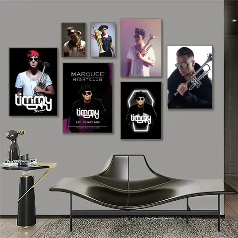 T-TIMMY 트럼펫 인기 DJ 포스터, HD 포스터, 홈 룸 바 카페 장식, 아트 벽화 그림, 1 개