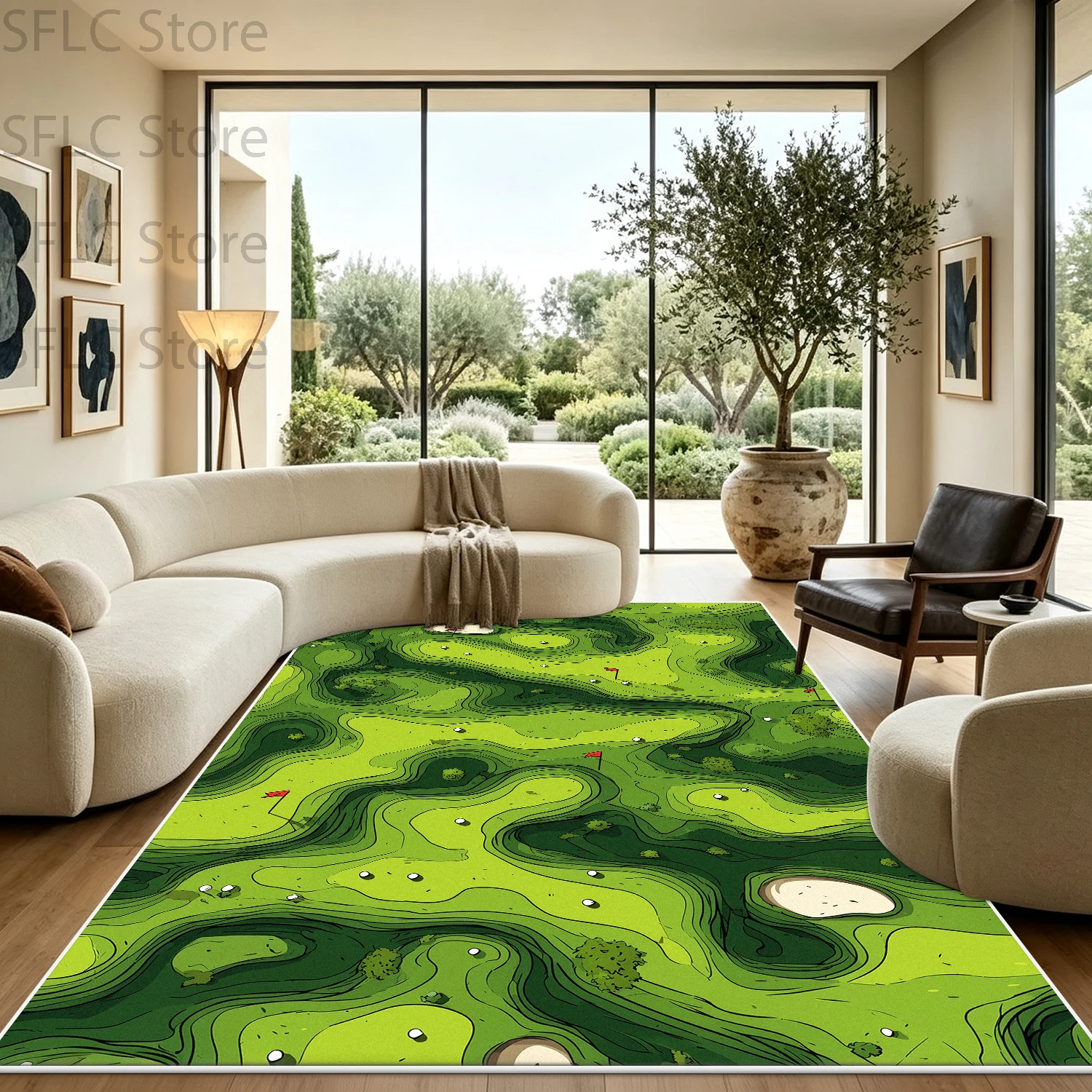 Alfombra decorativa para el sa - Printed Rug Abstract reseña y precio