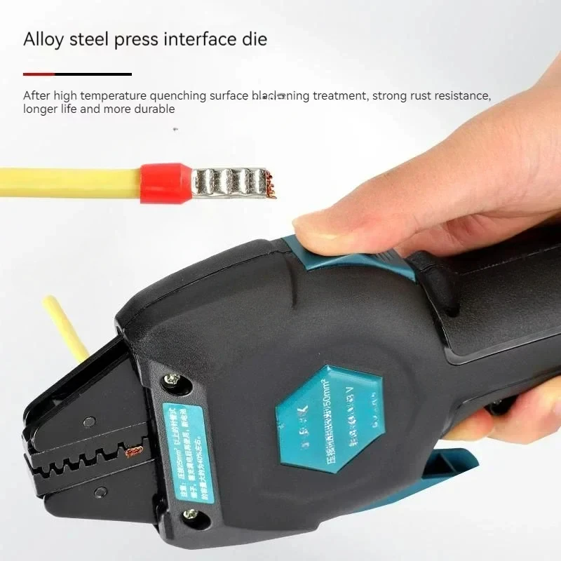 18V Pre-Insulated Tube Type Bare Terminal PortableRechargeable Crimping 16KN