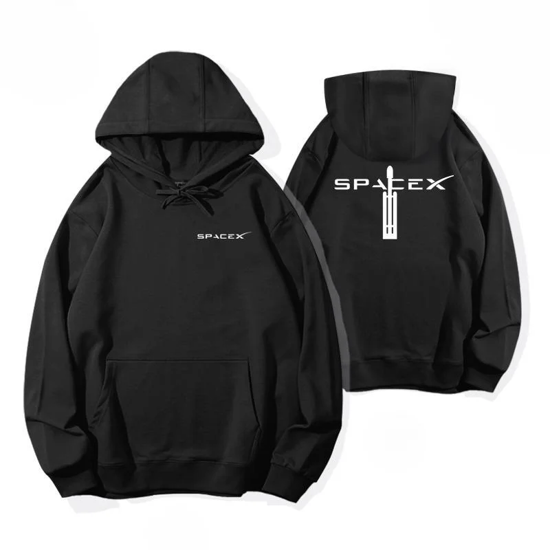 SpaceX Musk Raptor Engine Starship Launch Space Hooded Sweater Men Pullover Jacket Hoodie