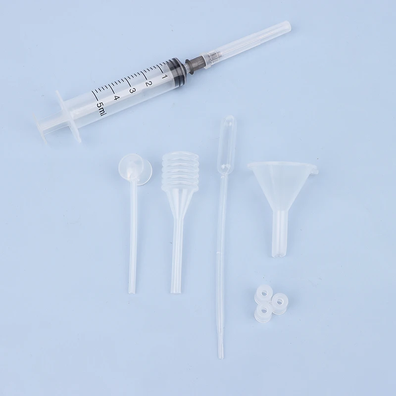 8units/Set Perfume Refill Tools Set Plastic Diffuser Syringe Straw Dropper Funnel Spray Dispensing Required Cosmetic Tools