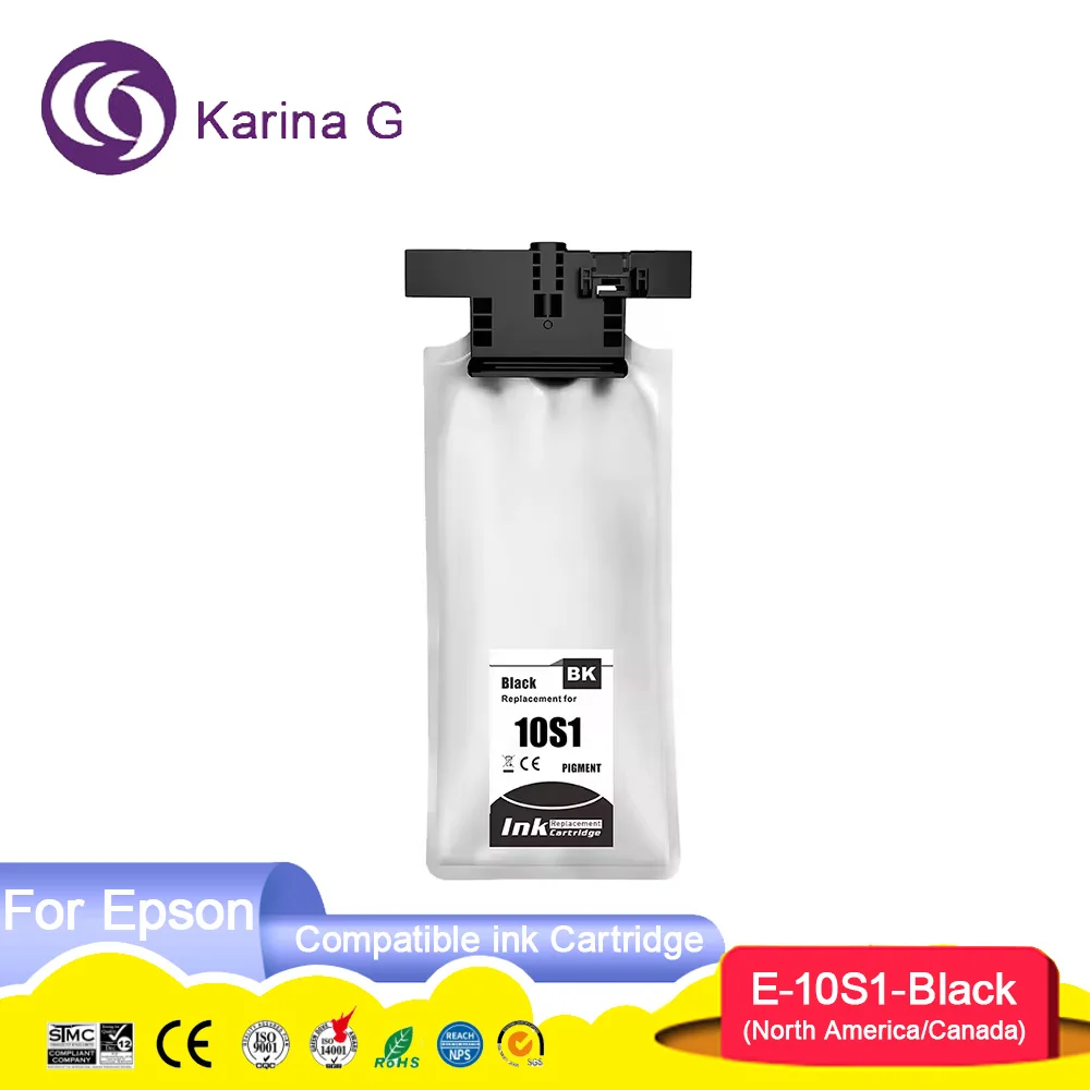 Imagem -02 - Compatível Pigmento Ink Bolsa Cartucho Cartuchos de Tinta para Epson Workforce Pro Wf-c5890 Printer T10s1 T10s2 T10s3 T10s4