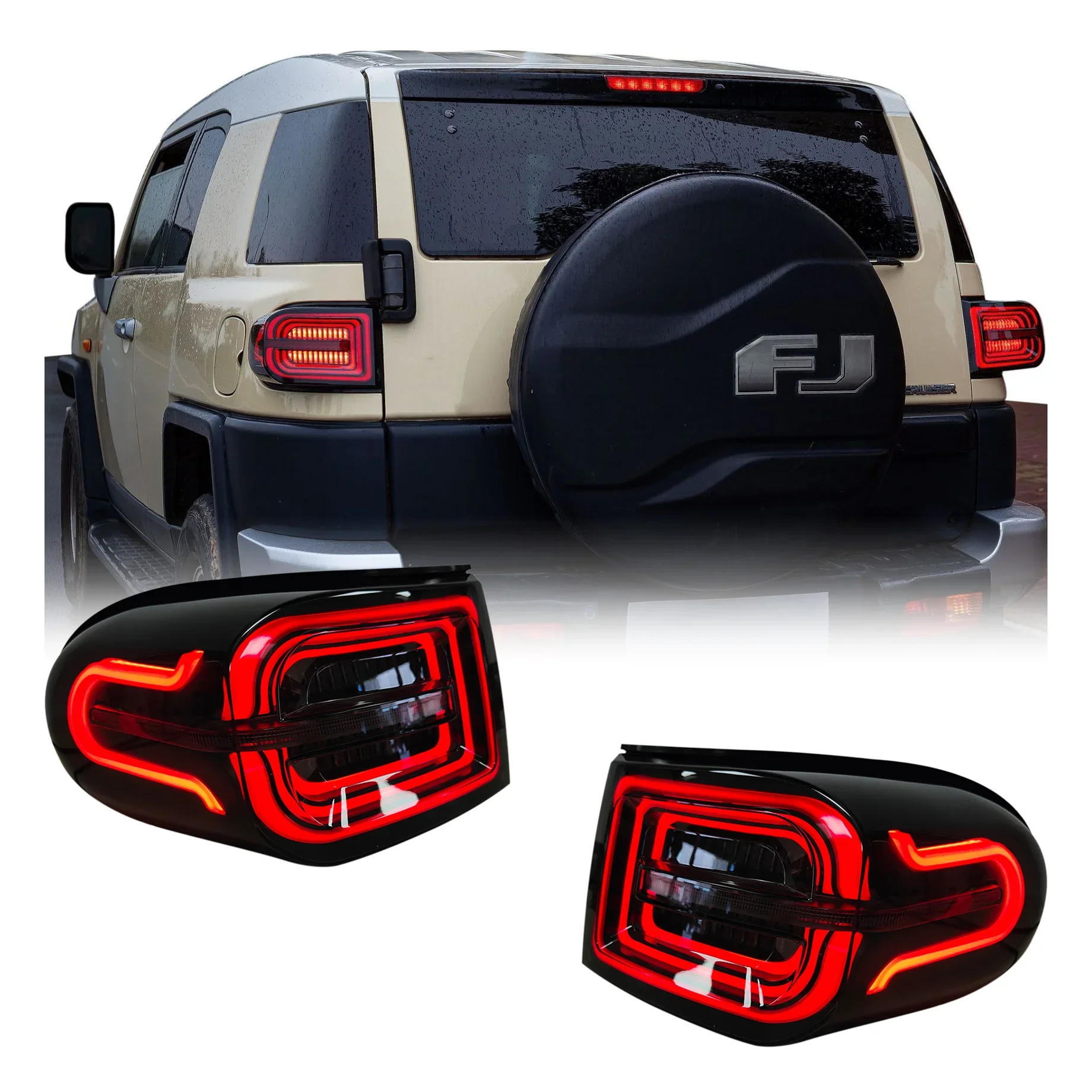 for Upgrade LED taillight taillamp for Toyota LC 100 land cruiser FJ100 LC100 tail light lamp 2007-2016 assembly plug and play