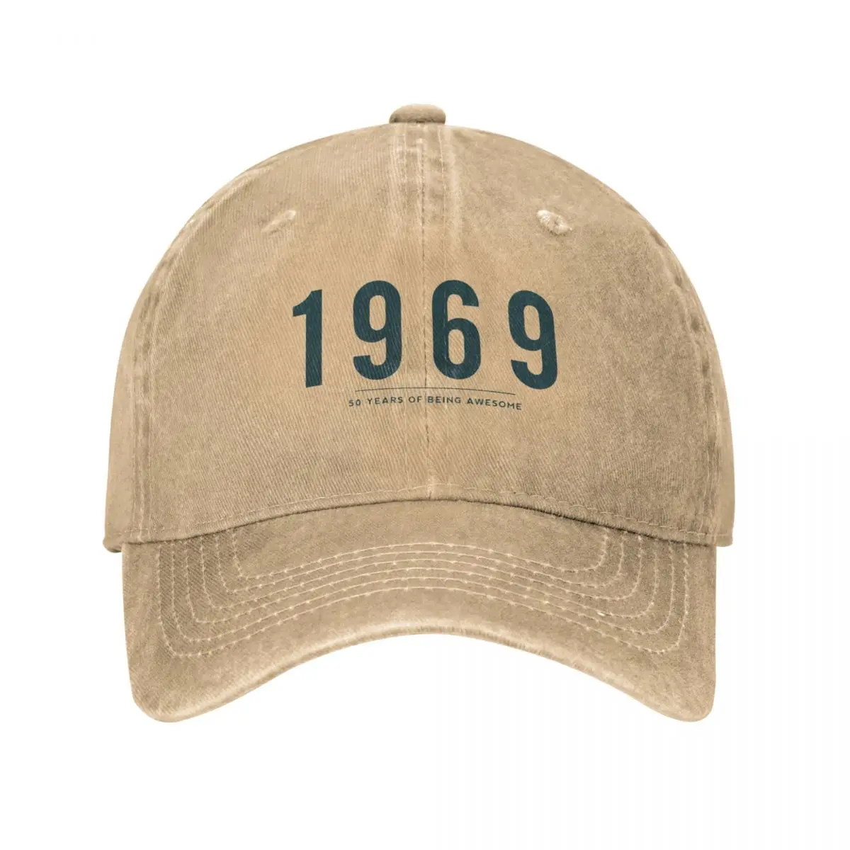 50th Birthday Gift 1969 Retro Unisex Baseball Cap Distressed Denim Washed Cap Hat Vintage Outdoor Summer Adjustable Snapback Hat