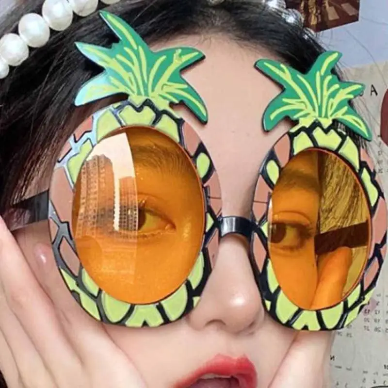 Pc Pineapple Shaped Polarized Summer Party Supplies Oculos De Sol Uv400 Funny Sunglasses Average Size Plastic Props Glasses