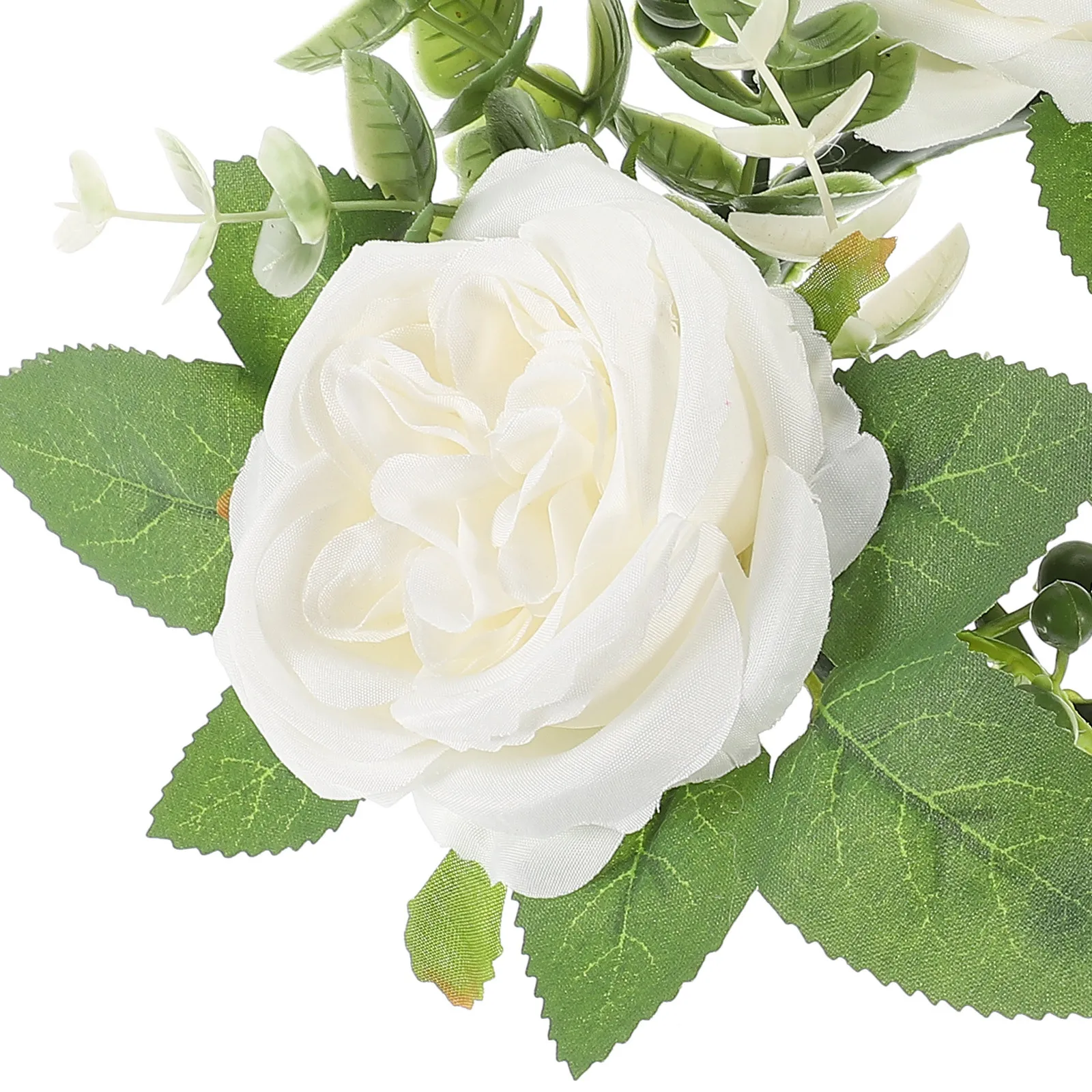 

Floral Artificial Rose Ring Wreath for Wedding Table Party Decoration Rings for Pillars Romantic Atmosphere