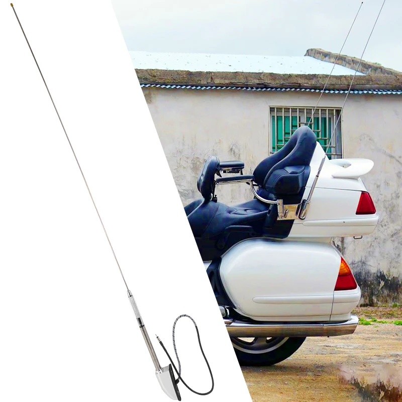 Motorcycle Chrome Antenna for Honda Gold Wing GL1800 GL1500 2001-2014 2013 2012 2011 Audio/Comfort/Navi Function Replacement