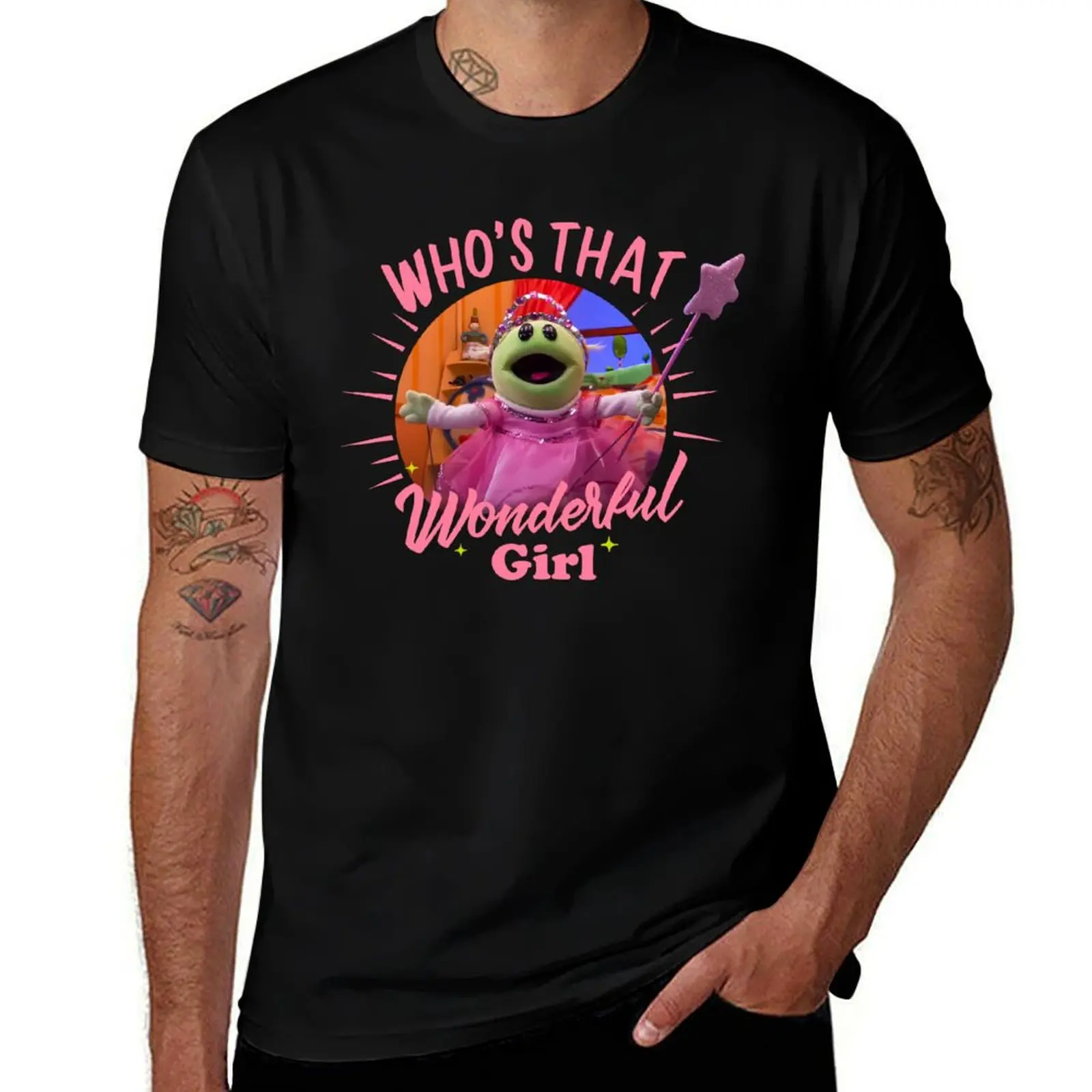 

Nanalan: Who's That Wonderful Girl, Kids' Show Monster cute girl Fun! T-Shirt customs for a boy plain mens funny t shirts
