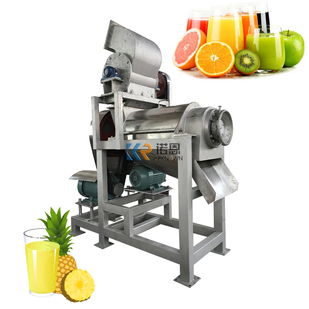 OEM Commercial Apple เกลียว Crusher Juicer Extractor ผลไม้สายการผลิตการประมวลผลเครื่องกดเย็นสำหรับสีส้ม