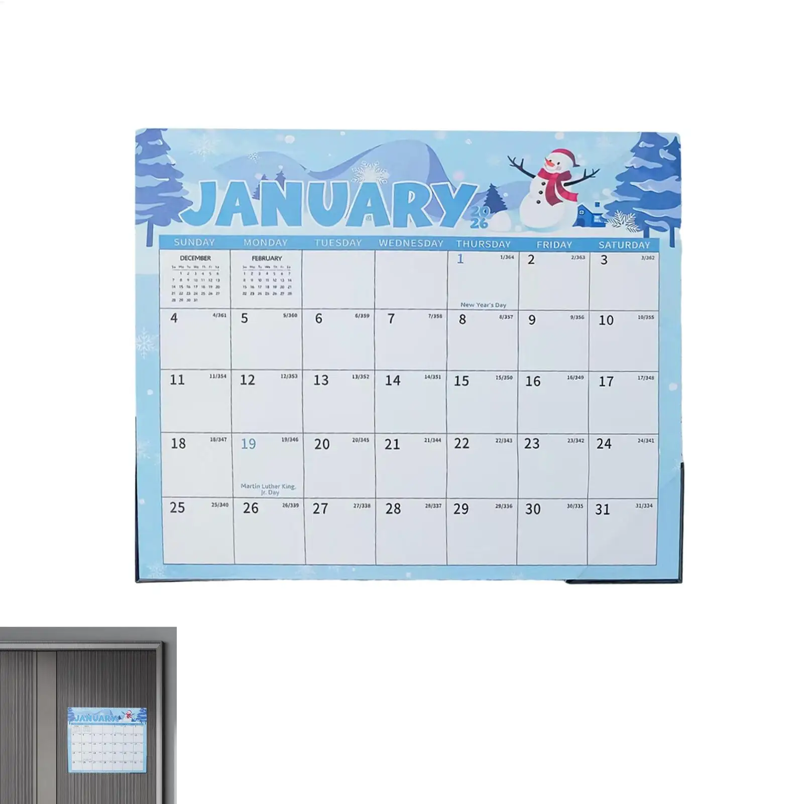 2026-2027 Magnetic Fridge Calendar 18-month Wall Calendar January 2026 - June 2027 Monthly Fridge Magnet Calendar For Office - Image 2