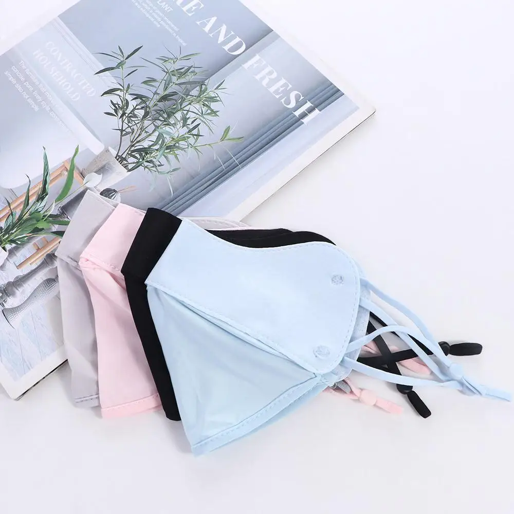 

Fishing Hiking UV Protection Solid Color For Women Outdoor Eye Protection Ice Silk Mask Sunscreen Mask Face Cover Face Scarf
