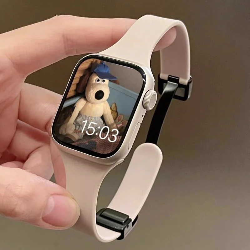 Silikonarmband für Apple Watch Series 12 11 10 42 46mm 9 8 7 6 5 4 SE Ultra Band für iWatch 49mm 46 45 44 42 41 40 38mm Armband