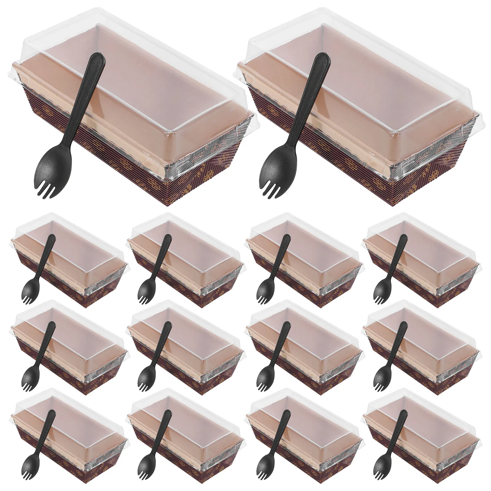 

75pcs Rectangular Corrugated Paper Boat Shaped Baking Cups Liners Disposable Cake Molds Heat Resistant Greaseproof Pan Trays