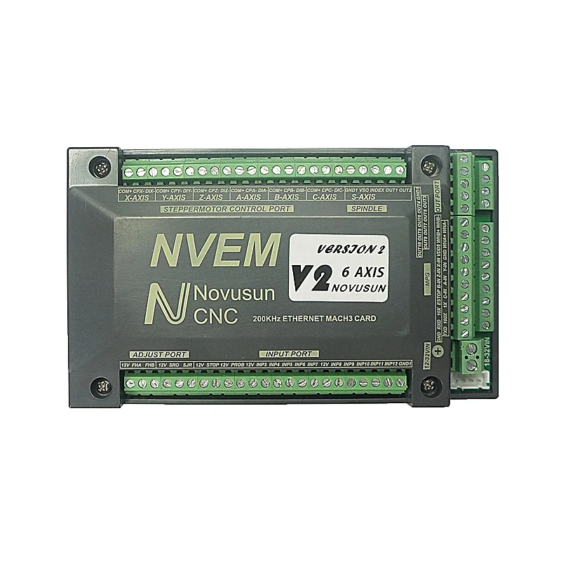 

NVEM Mach3 Control Card 4-6 Axis 200KHz Ethernet USB Port for CNC Router Controller Milling Machine Tools Kit