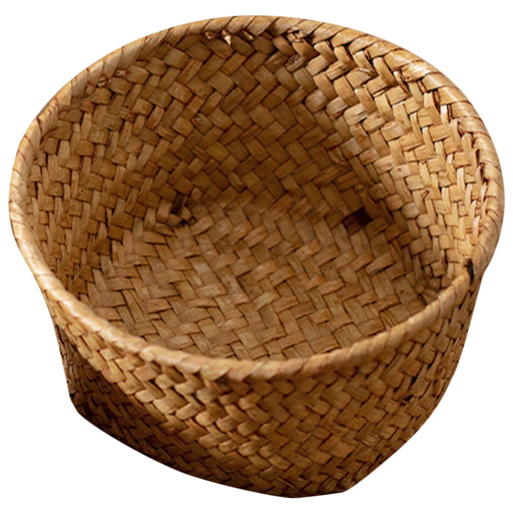 

Woven Basket Multifunction Fruit Storage Sundry Holder Natural Hand-Woven Home Decoration Gift Friends Families Indoor