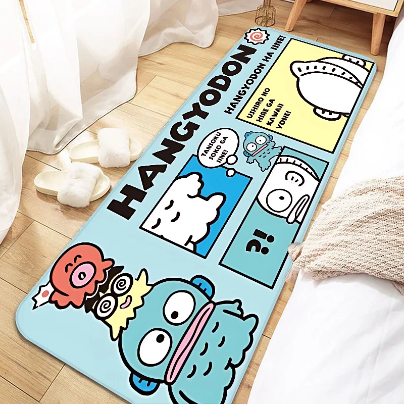 Sanrios Pochacco Hangyodon Entrance Non-slip Doormat Washable Kitchen Carpet Living Room Hallway Rugs Bathroom Bath Door Mats