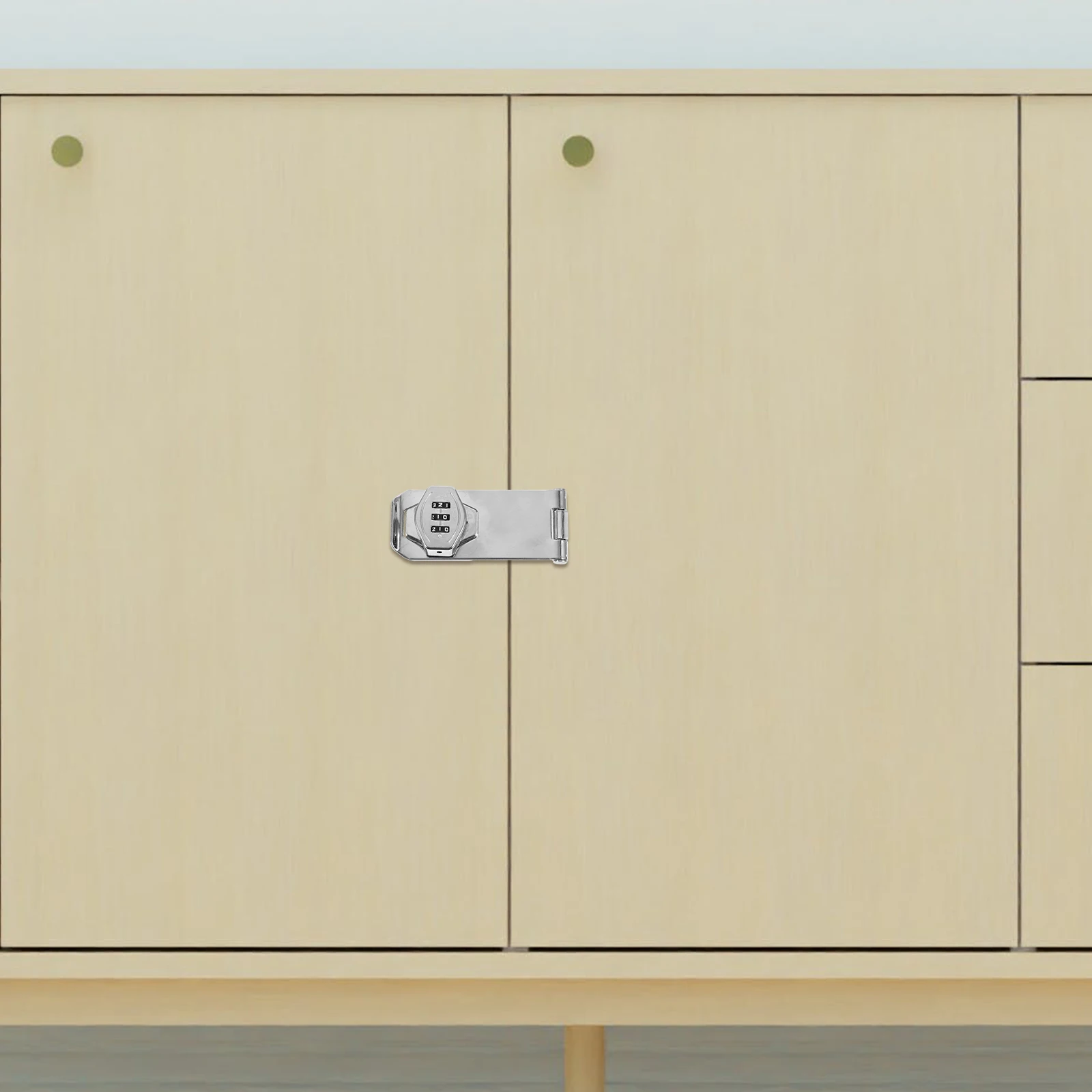 

1Set Cabinet Password Hasp Lock Combination Lock for Drawer Locker File Cabinet Anti-Theft Security Locks for Drawers