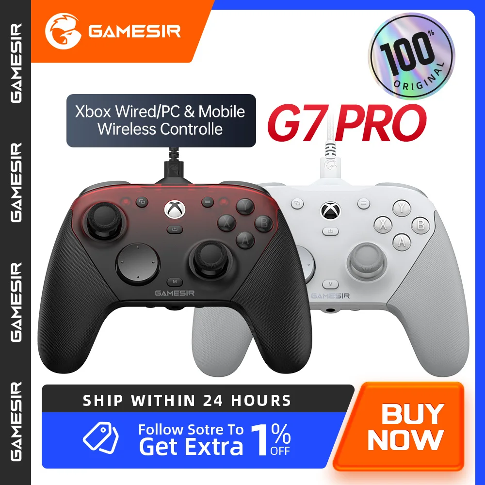 وحدة تحكم ألعاب GameSir G7 Pro Xbox لوحة ألعاب سلكية لسلسلة Xbox X | إس، اكس بوكس ون اكس | S، Steam، PC، Android مع قاعدة شحن #1