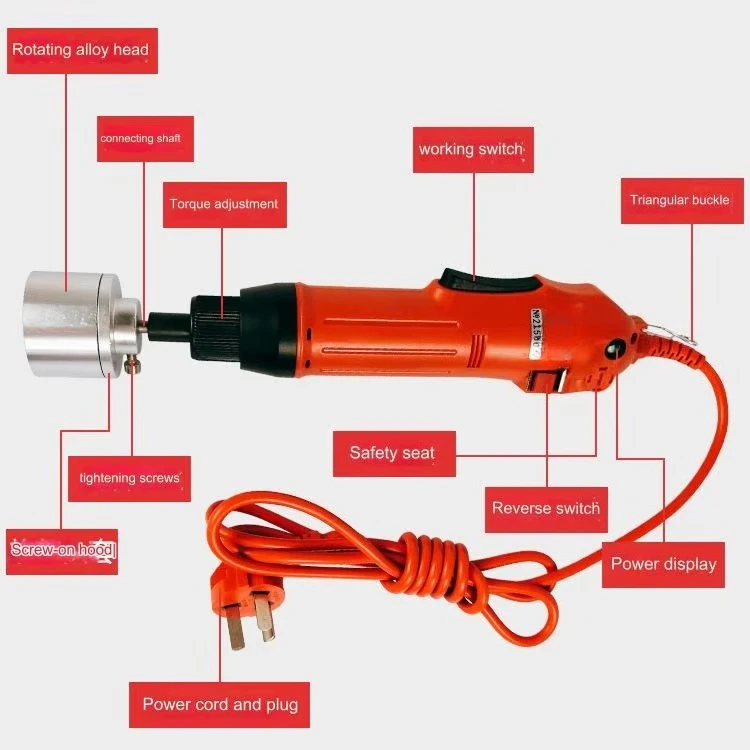Porta.ble Single Hea.d Ma.nua.l Electric Bottle Ca.p Sea.ling Ma.chine 5 Ga.llon Twist Pla.stic Design New Ca.ns Wood Used Pump