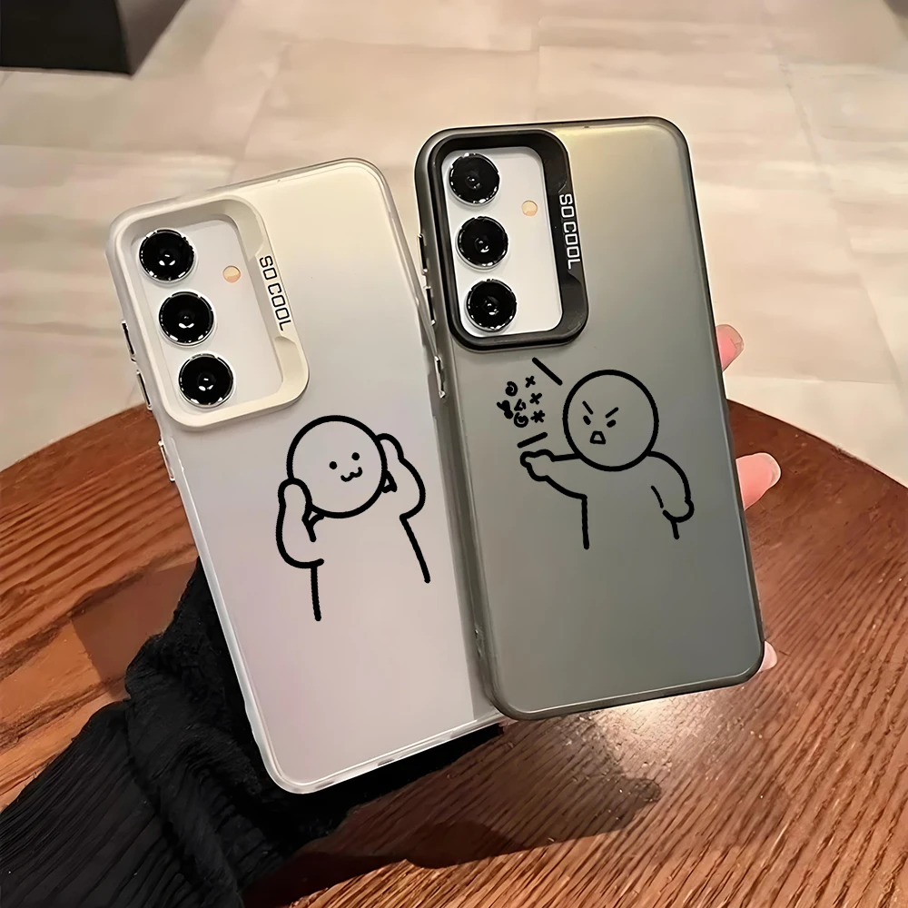 Matchman Cartoon IMD Case For Samsung A56 A55 A54 A53 A36 A35 A26 A25 A24 A17 A15 A16 A14 A32 A22 A52 5G Cover