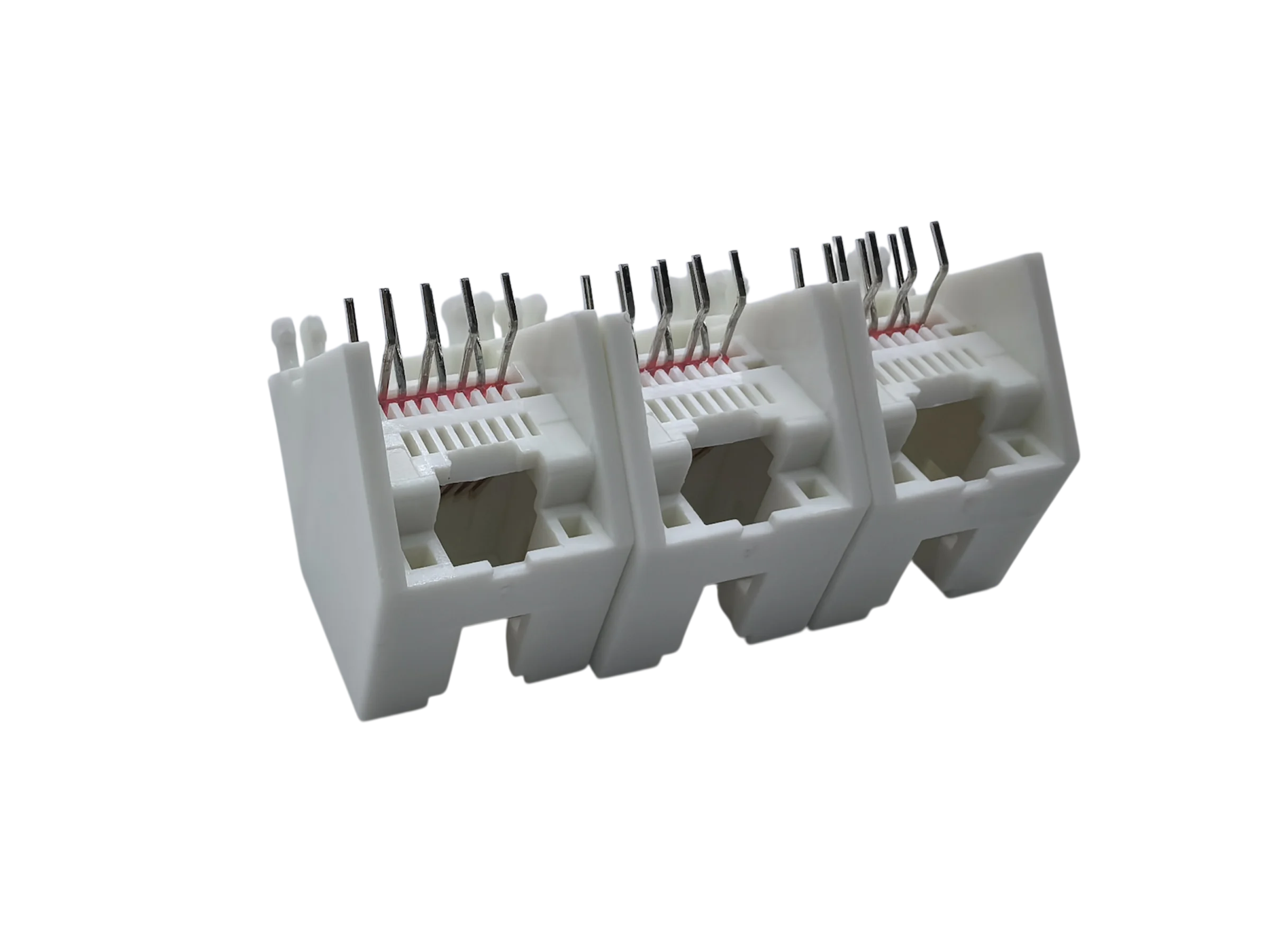 High-Quality 8P8C Modular RJ45 Jack with LED Status Indicator & 45-Degree Angled Design for Reliable Network Connections