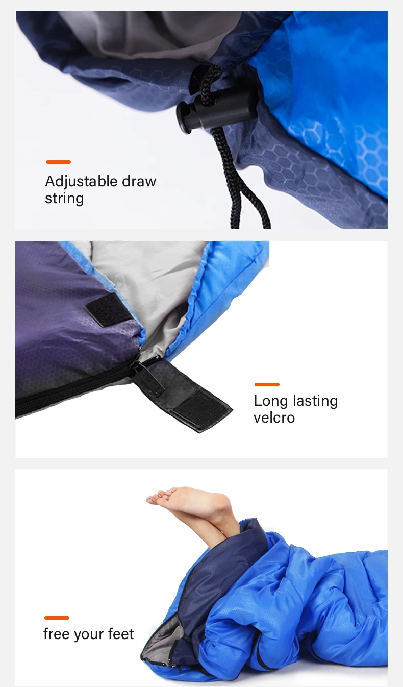 BISINNA Camping-Schlafsack, ultraleicht, wasserdicht, für den Winter, warmer Umschlag, Rucksack-Schlafsäcke für Outdoor-Reisen, Wandern – Detail 9