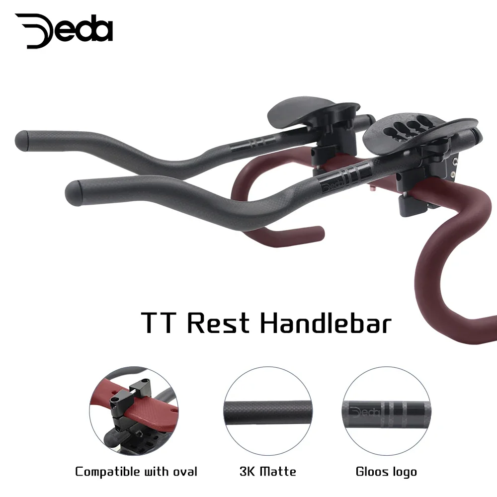

Road Bike Triathlon Time Trial For Aero Handlebar Extension TT Bar,35°/55° ,3K Full Carbon Bicycle Rest TT bar Oval clamp