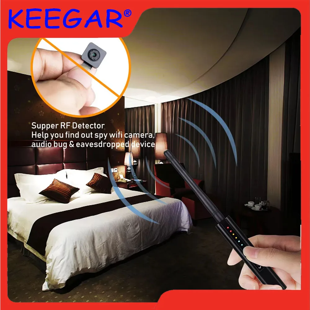 Spy Gear RF Detector Anti-Spy Tapping Detector Eavesdropping Pinhole Audio Bug GSM Device Finder Anti GPS Tracker Spy Gadgets