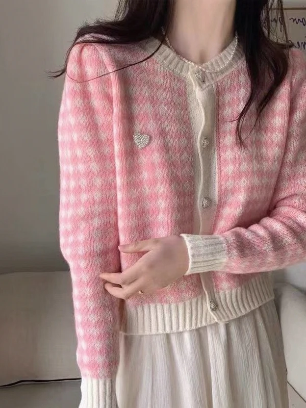 

Ele Open Cardigan Sweater Women's Knitted Outerwear Spring Autumn Color Blo Slimming Top High Quali Faionable