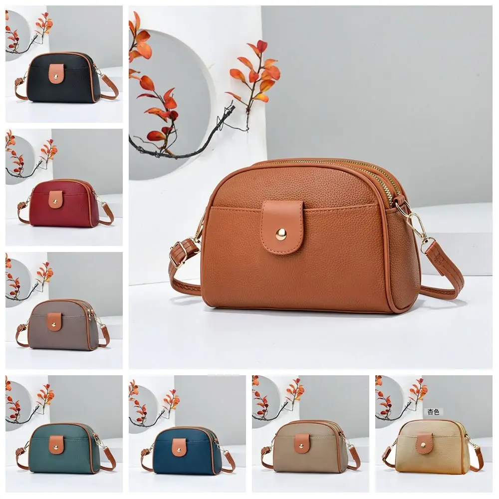 Elegancka mała torebka crossbody, jednolity kolor, skóra PU, niszowa torebka na ramię, torba dla mamy, styl koreański, prosta kwadratowa torebka, streetwear