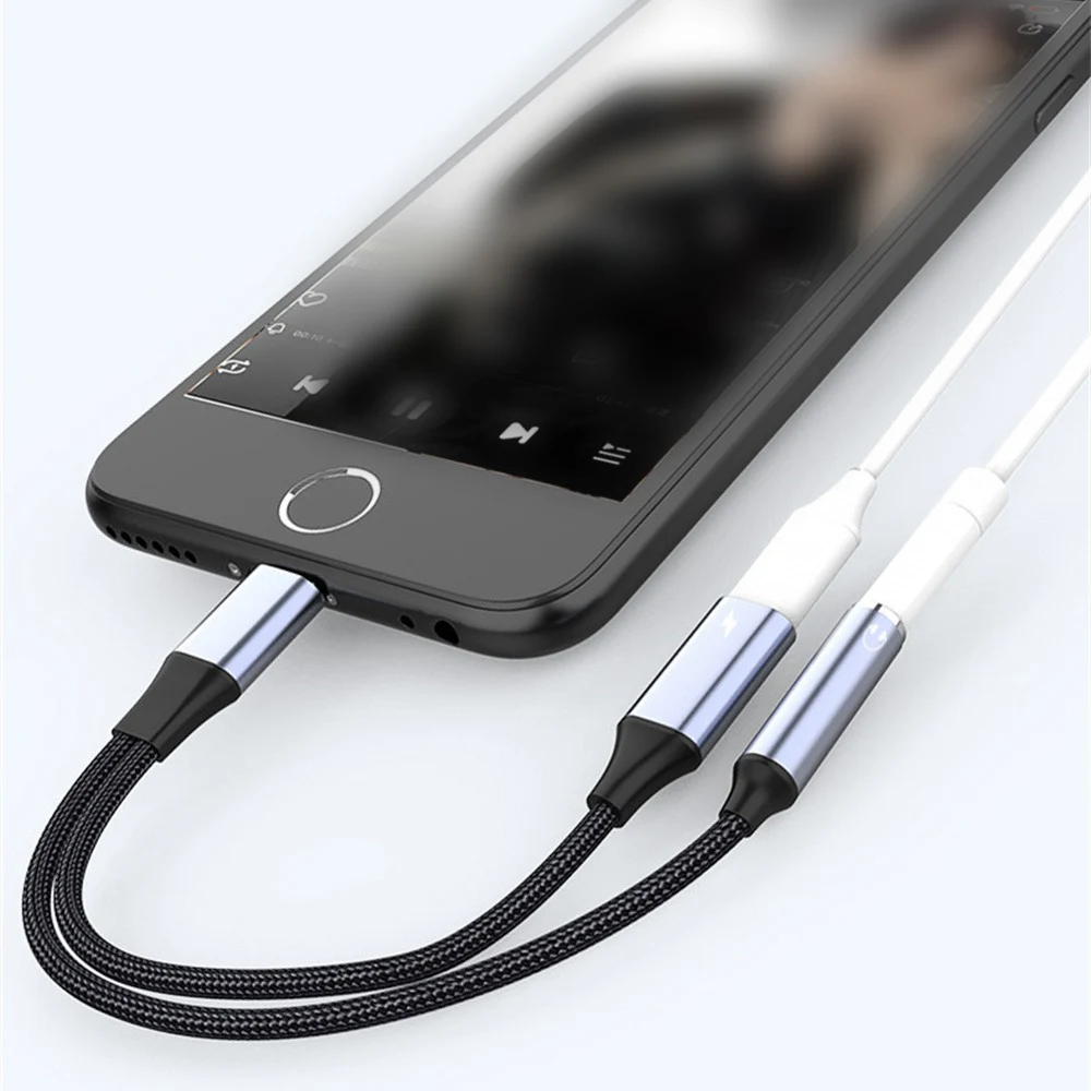 Cable Splitter Strong Compatibility Small Volume Listen To The Song Two In One Mobile Phone Accessories Eat Chicken Converter