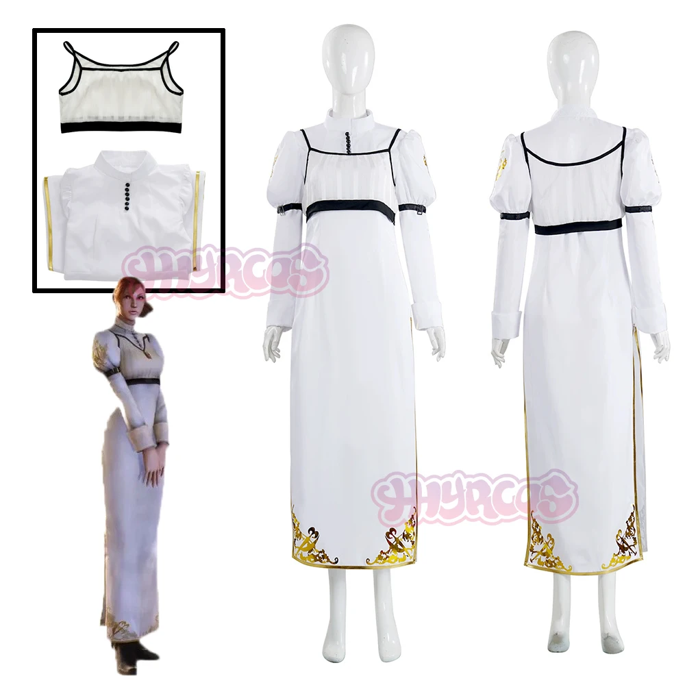 

Kyrie Cosplay Game DMC 4 Kyrie Devil Cosplay May Cry Costume Women White Dress Uniform Outfit Halloween Party Girls Clothes