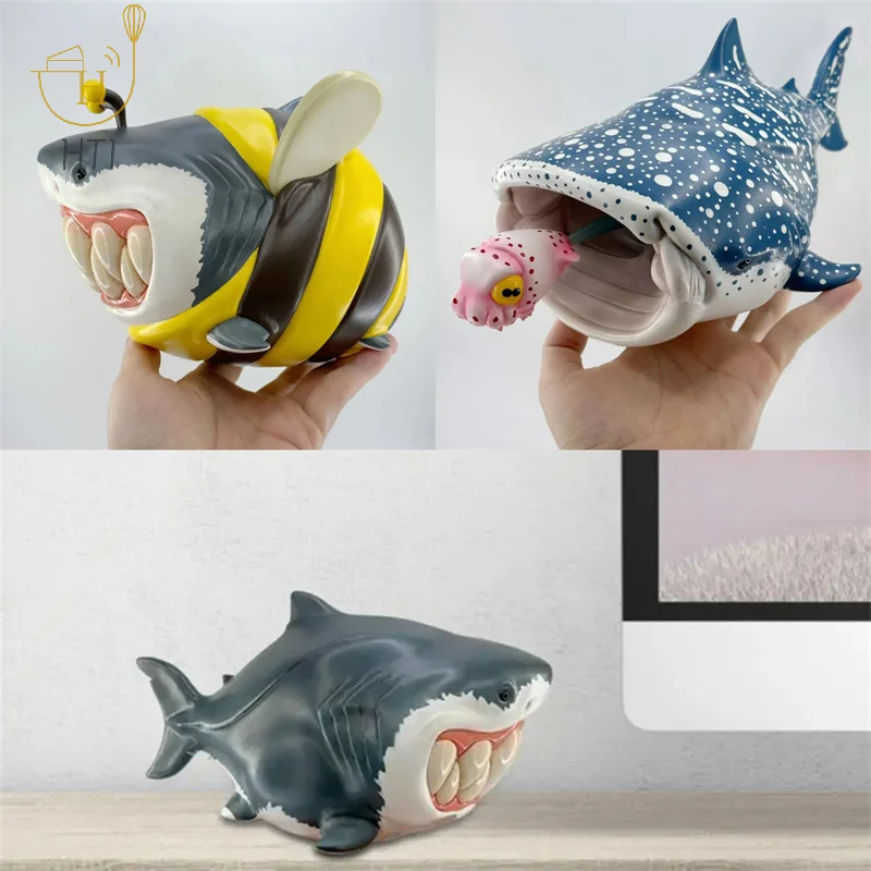 Creative Ornament Ocean Animal Figures Whale Shark Monster Ornament Home Patio Ornament Home For Science Fiction Fans